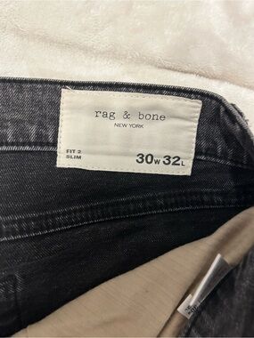 rag & bone Slim Fit Black Jeans